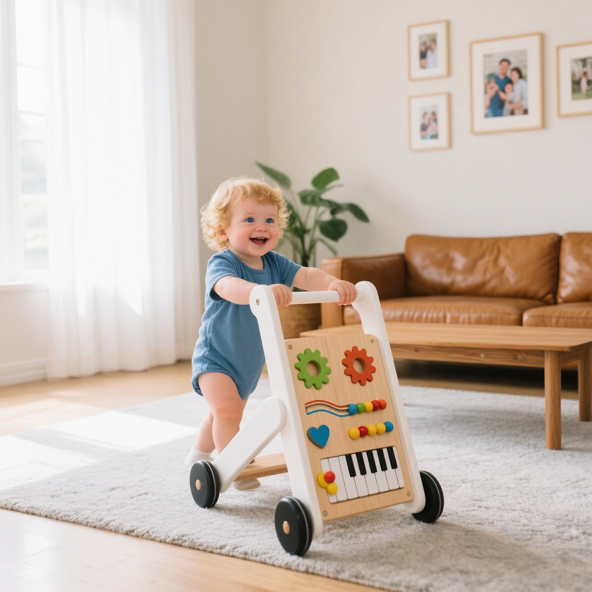 Premergător Montessori 2 în 1 din Lemn pentru Copii – Dezvoltarea Motricității și Învățare prin Joacă – Maison G