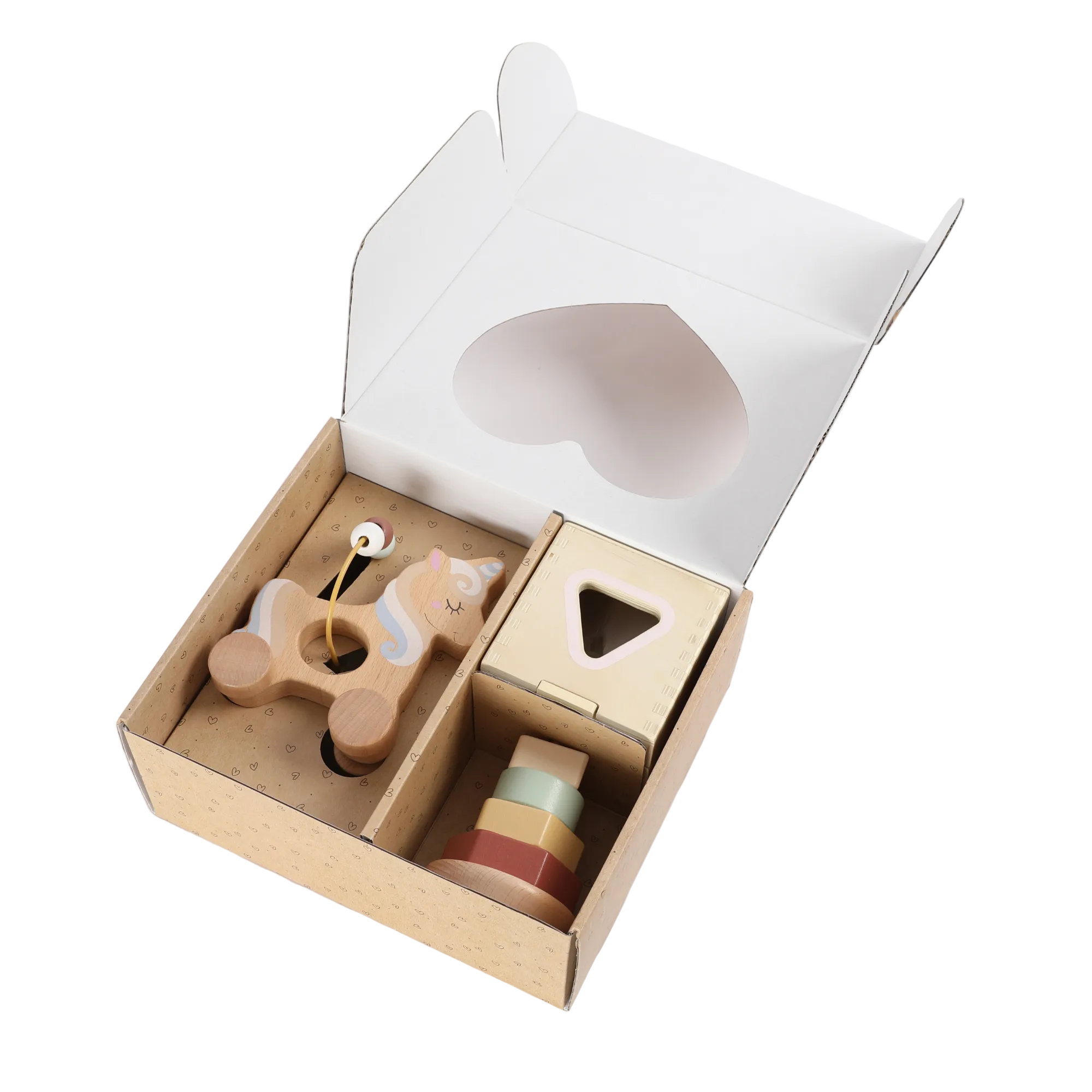 Set Montessori Senzorial 3 în 1 cu Unicorn pentru Bebeluși – Dezvoltarea Simțurilor și a Motricității – Maison G
