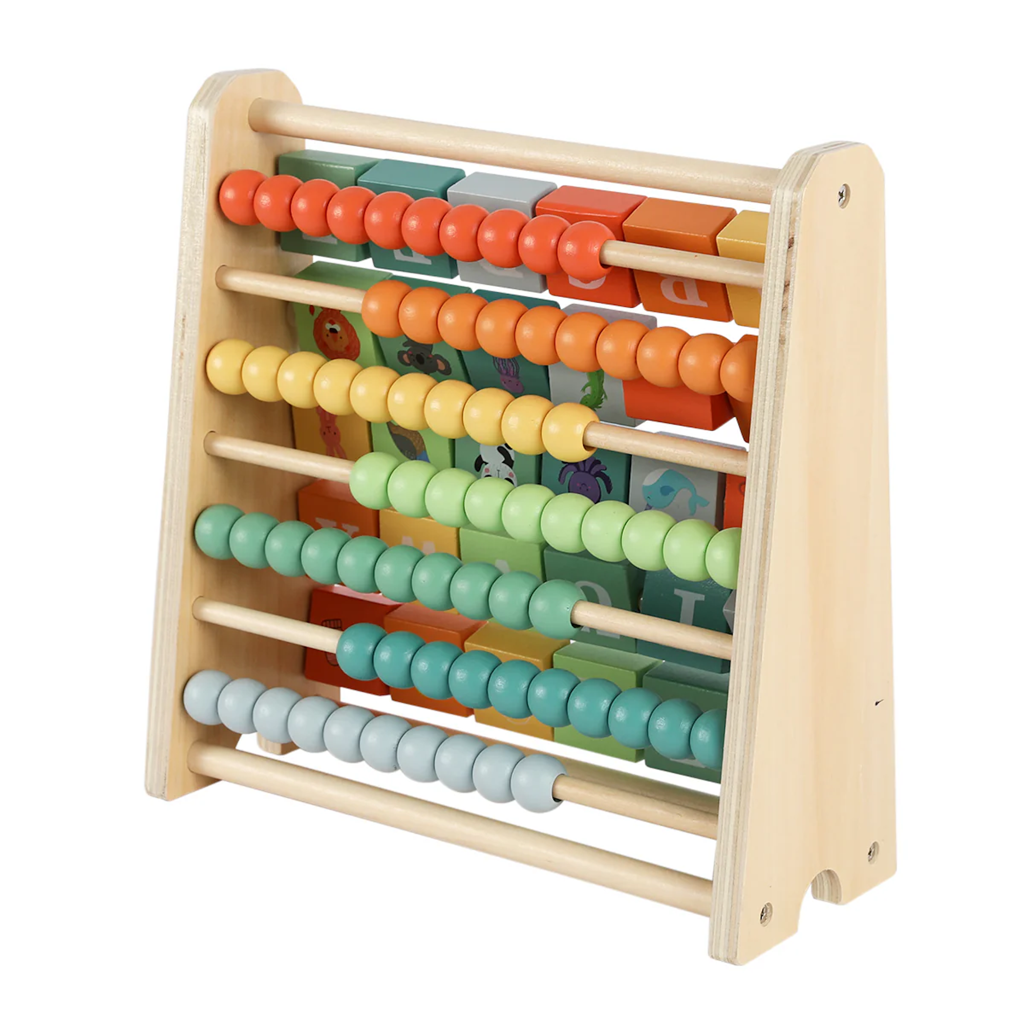 Alfabet 2 în 1 Montessori din Lemn – Litere și Numărare – Jucărie Educativă pentru Copii – Maison G